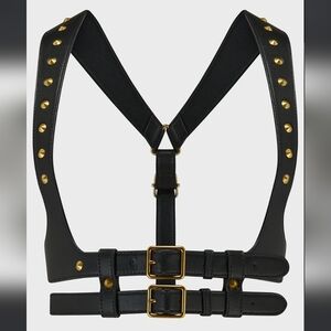 Killstar Black Harness with Gold Accents